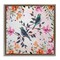 Stupell Industries Two Birds & Country Florals Black Framed Floater Canvas Wall Art, design by Adonna Ebrahimi